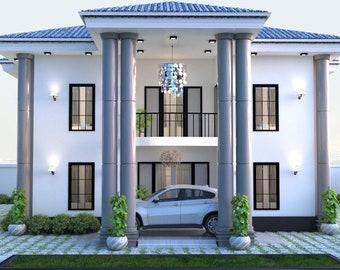 Modern House Design Etsy