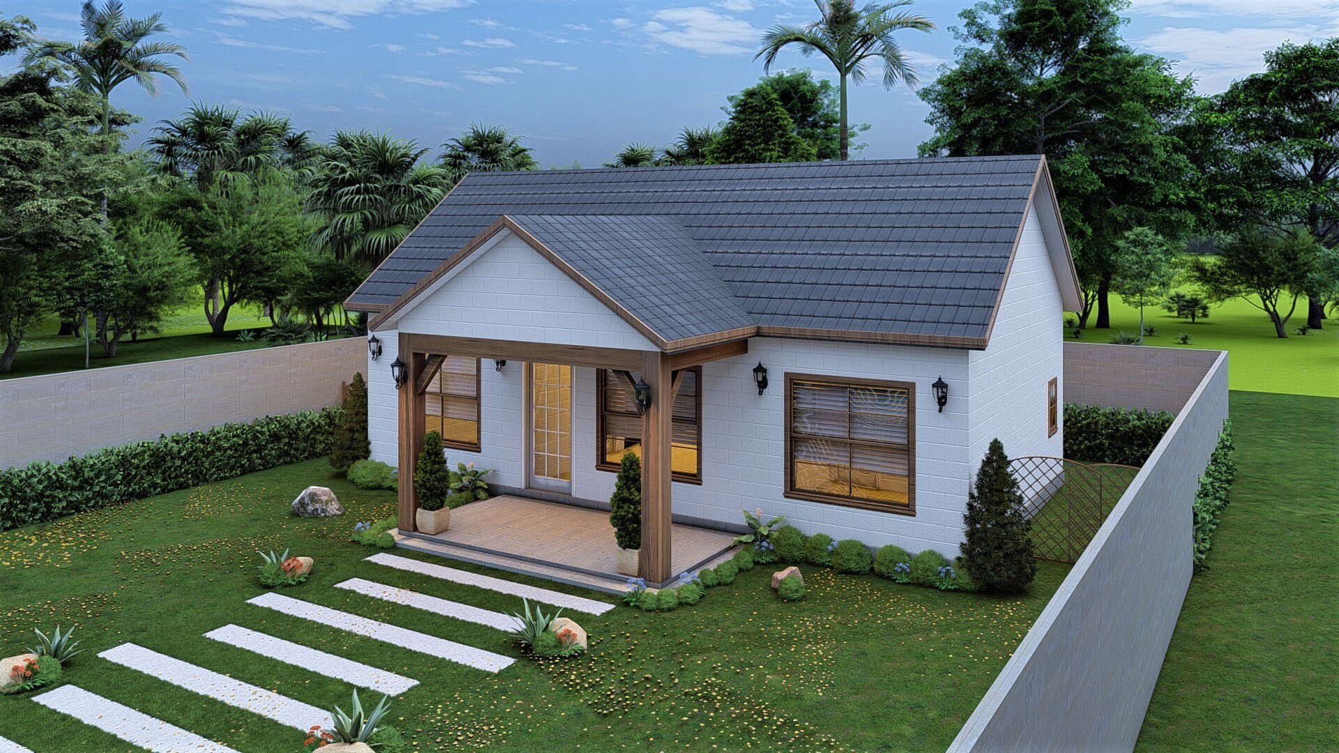Modern House Plans 2 Bedroom & 2 Bathroom With Free Original - Etsy