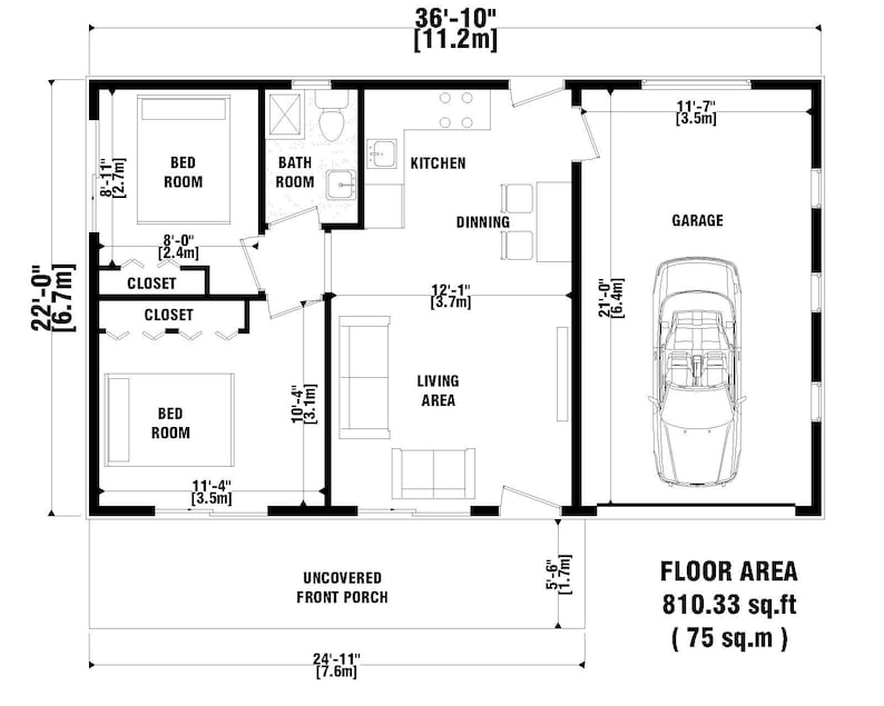 Custom Flat Roof House Plans 2 Bed Room 1 Bath Room Garage Etsy UK custom-flat-roof-house-plans-2-bed-room-1-bath-room-garage-etsy-uk
