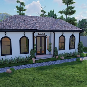 Custom Tiny House Plan 1 Bedroom & 1 Bathroom  With Free Original CAD File