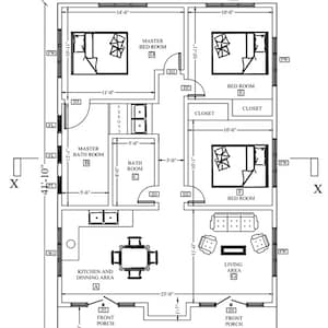 Modern Granny's Flat Tiny House plans 3 Bed & 2 bath room with free Original CAD File ( Get This Offer Before end )