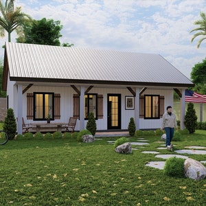 Custom Affordable House Plans | 3 Bedroom & 2 Bathroom With Free Original CAD File