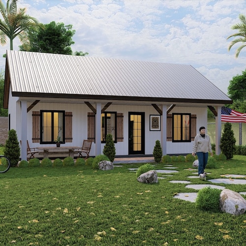 Custom Modern Tiny House Plans 3 Bedroom & 2 Bathroom With - Etsy Canada