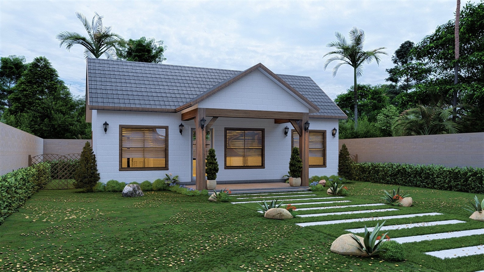Modern House Plans 2 Bedroom & 2 Bathroom With Free Original - Etsy