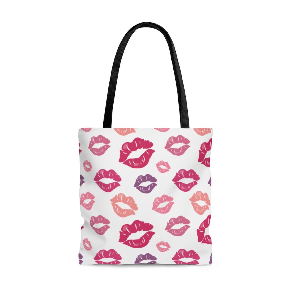 Lipstick Lips Large Tote Bag Etsy