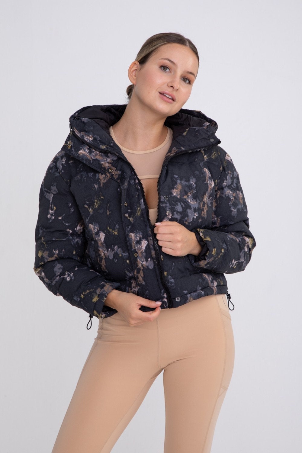 Floral puffer jacket Etsy