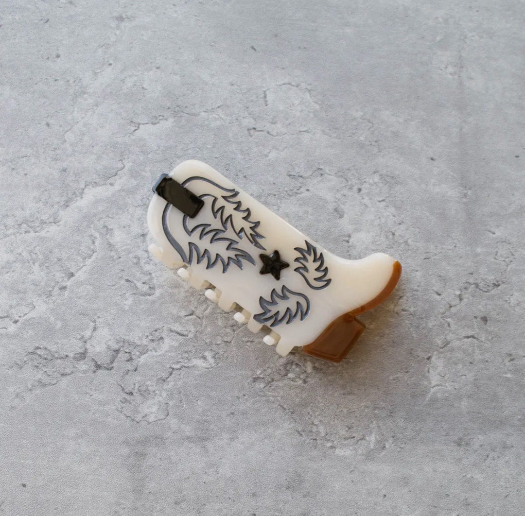 Cowgirl Boot Hair Clip, Hair Claw, Cowboy Boot Hair Clip, Western Boot