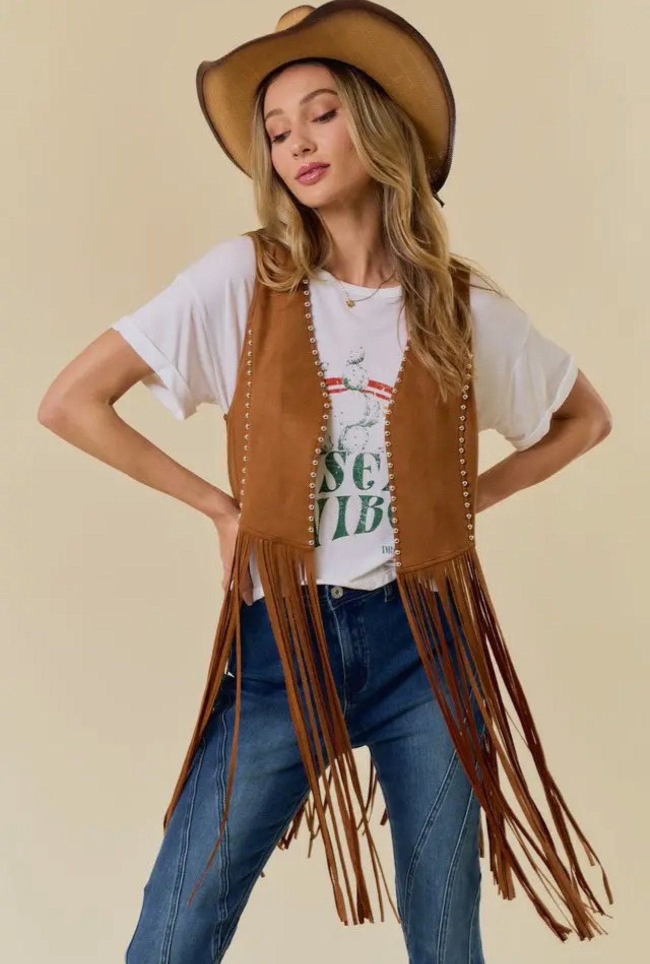 Hippie Fringe Vest - Etsy Canada