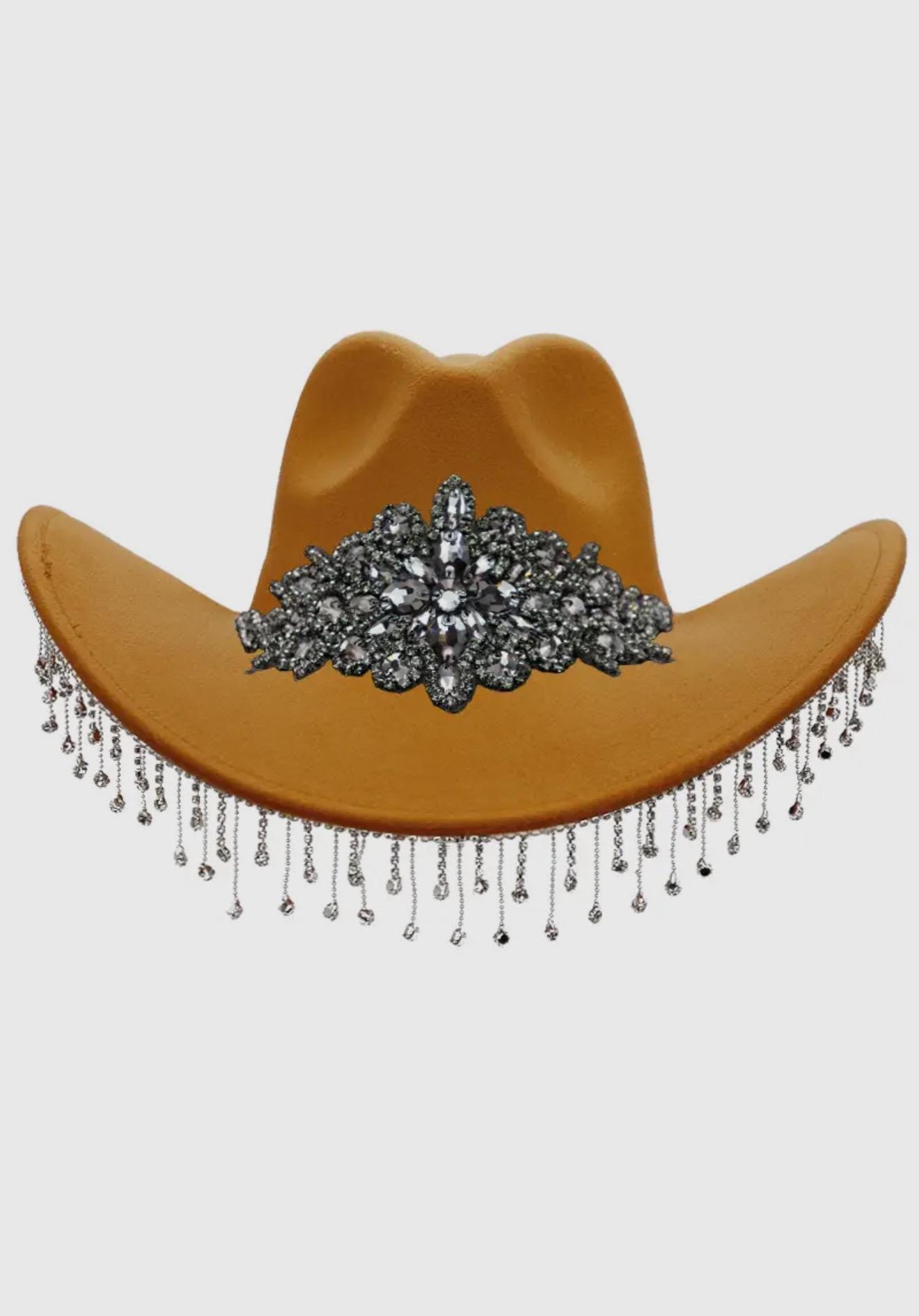 Brown Cowboy Hat With Rhinestone - Etsy display picture 1