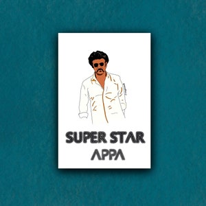 Superstar Appa / Tarjeta del día del padre / hecha a mano / A6