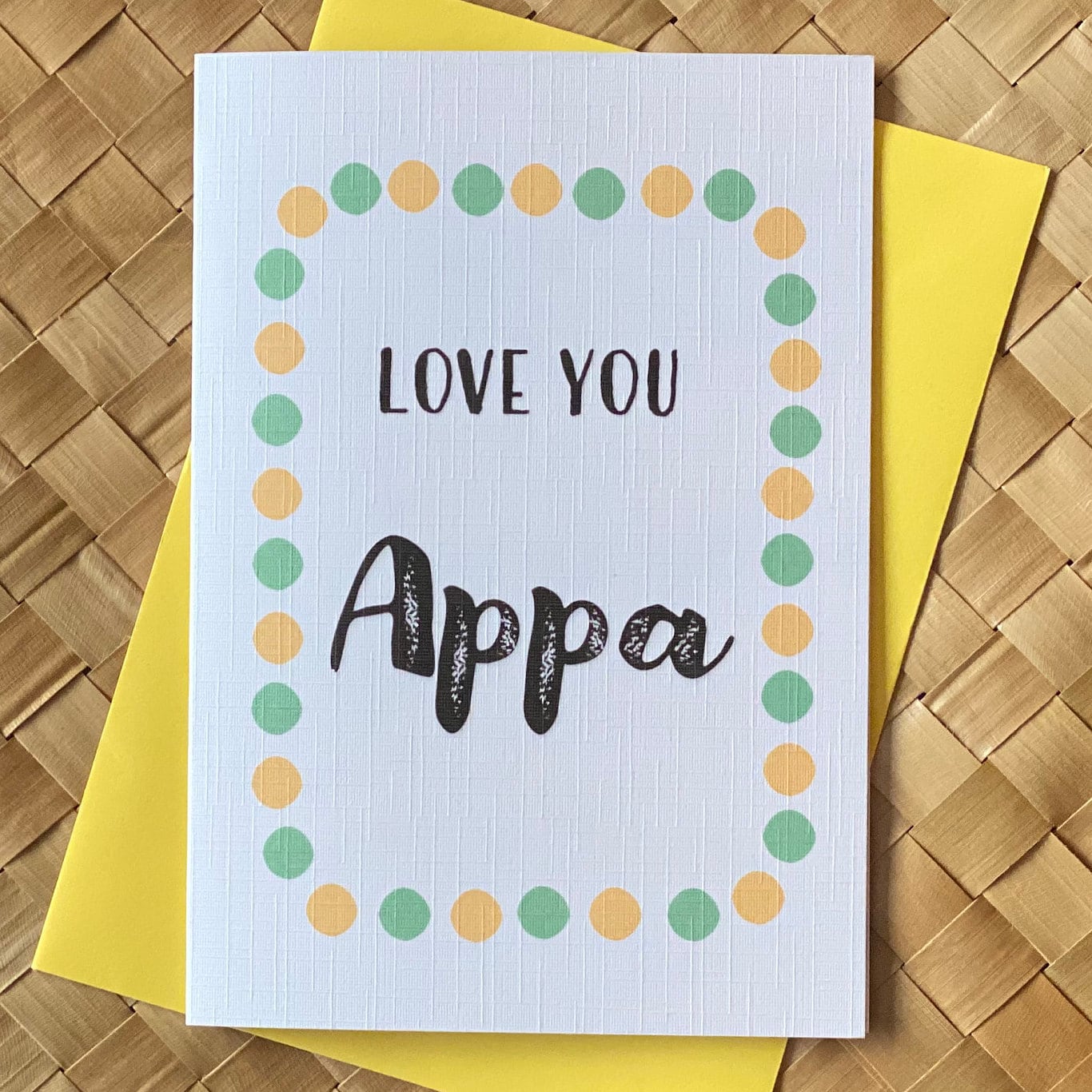 Buy Tamil Father's Day Card Love You Appa Handmade A6 Online in ...