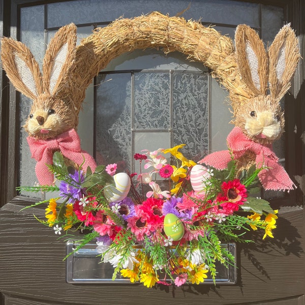 Spring Door wreath -Easter Wreath - Spring Flowers