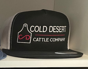 Cappellino da camionista Flatbill Pink Cold Desert Cattle Co. // Cappello western // Rodeo Snapback // Cowboy Killer