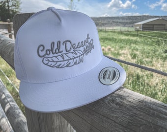 Cappello da camionista Western: snapback bianco, stile cowboy rodeo