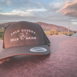 Cold Desert Sale Barn Curved Trucker Cap // western trucker hat // cattle hat // western style // cowboy hat