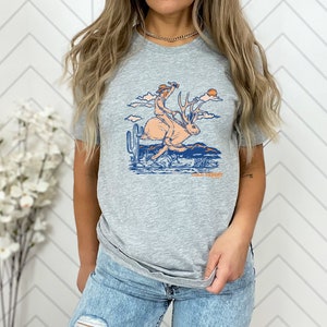 Jackalope Western Boho T shirt // western graphic tee // boho clothing style // cowboy shirt