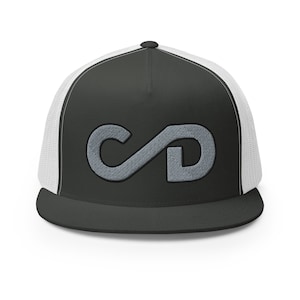 Black and Gray Big Brand Trucker Hat