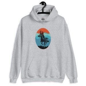 Western Graphic Unisex Hoodie // Western Aesthetic // Cowboy Sweater // Roping Cowboy Graphic
