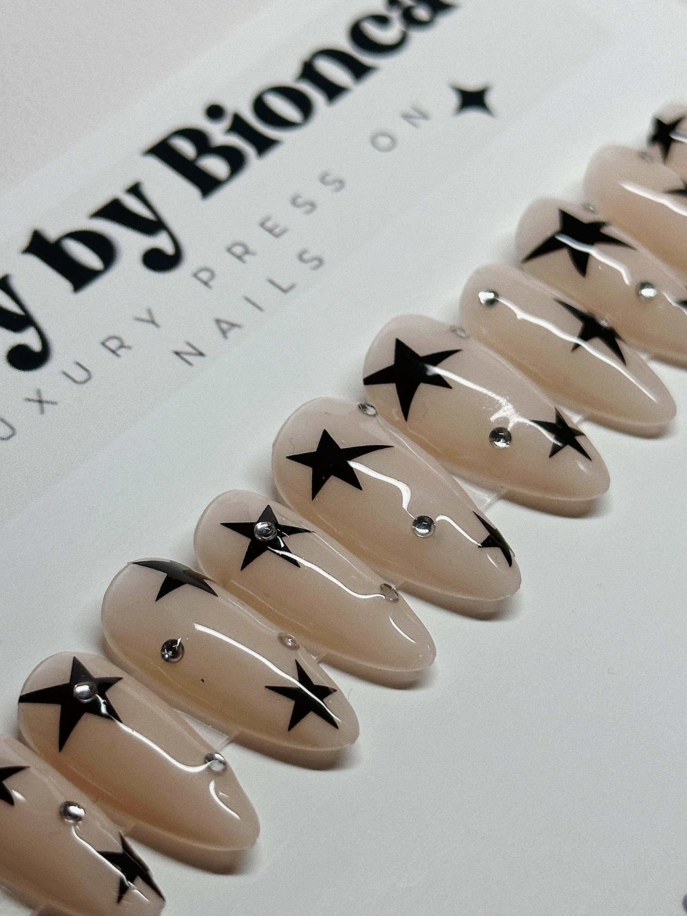 Star Press On Nails: Luxury Handmade Gel Nail Tips