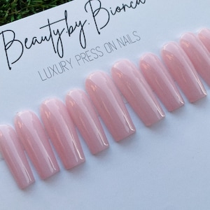 OPI Bubble Bath Press On Nails | Perfect Pink Nails | Bridal Nails | Everyday Press Ons | quality luxury and handmade nails | gifts for her