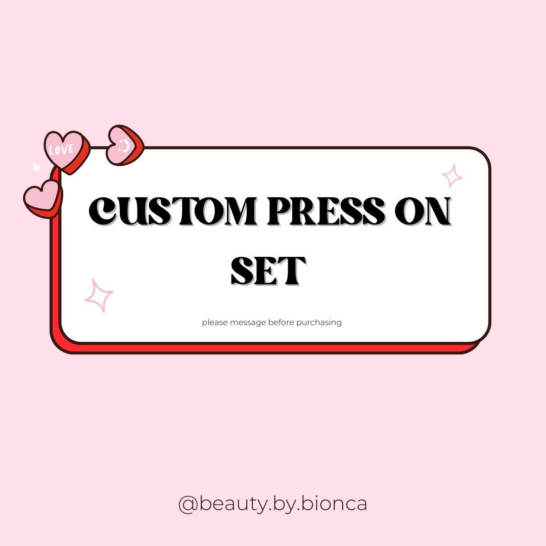 Custom Press On Nail Set: Luxury Handmade Gel Nails