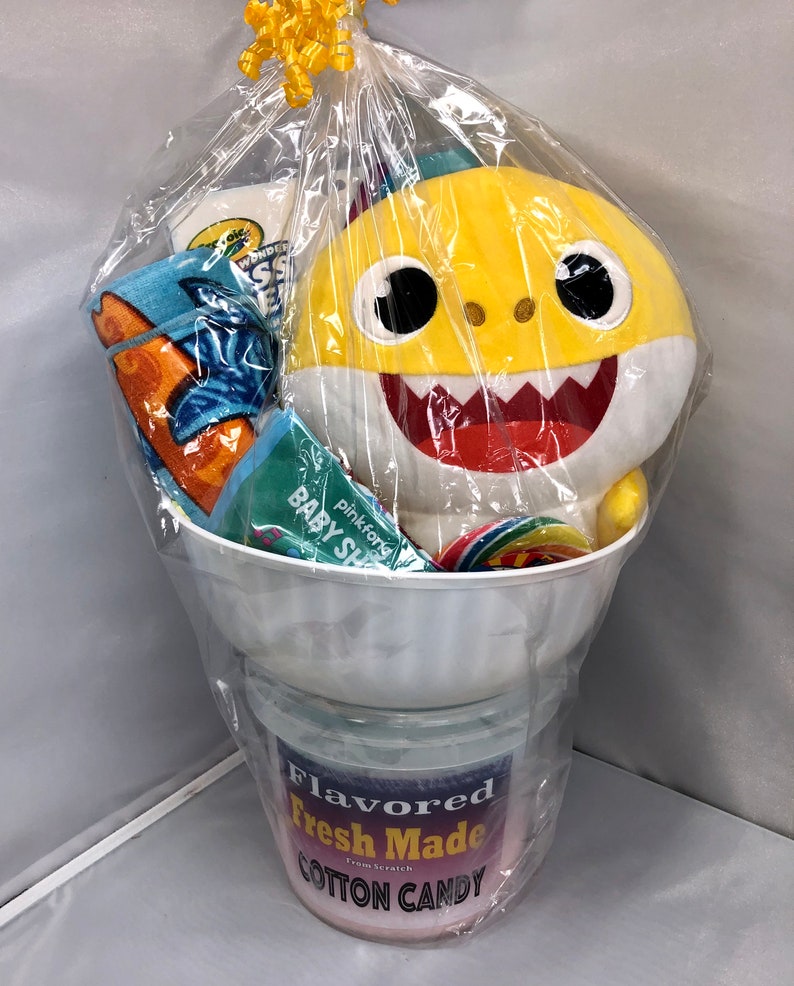 Baby Shark Cotton Candy Basket Etsy