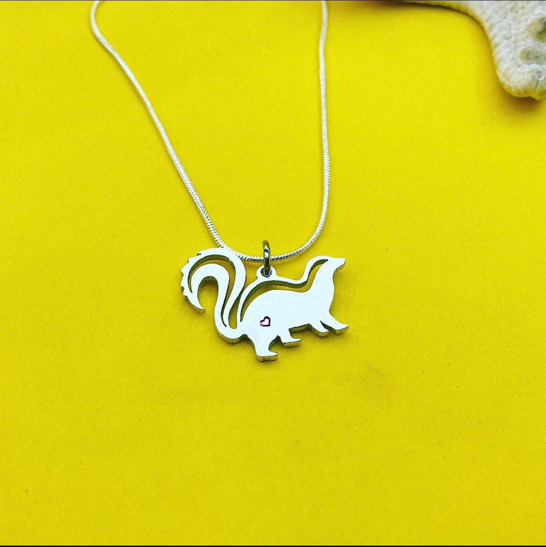 Skunk Necklace, Skunk Jewelry, Skunk Gift for Her, Skunk Pendant