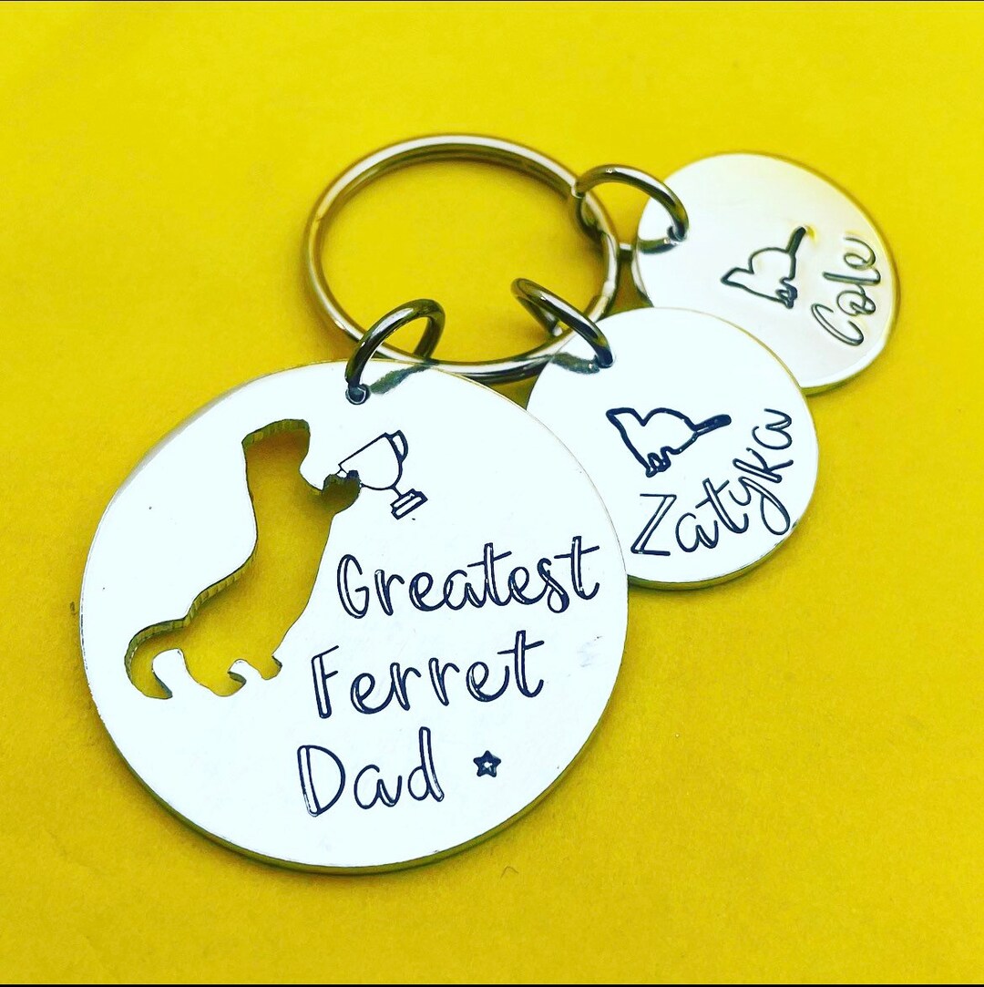 Ferret Dad Keyring Ferret Lover Gift for Him Husband Men Etsy UK