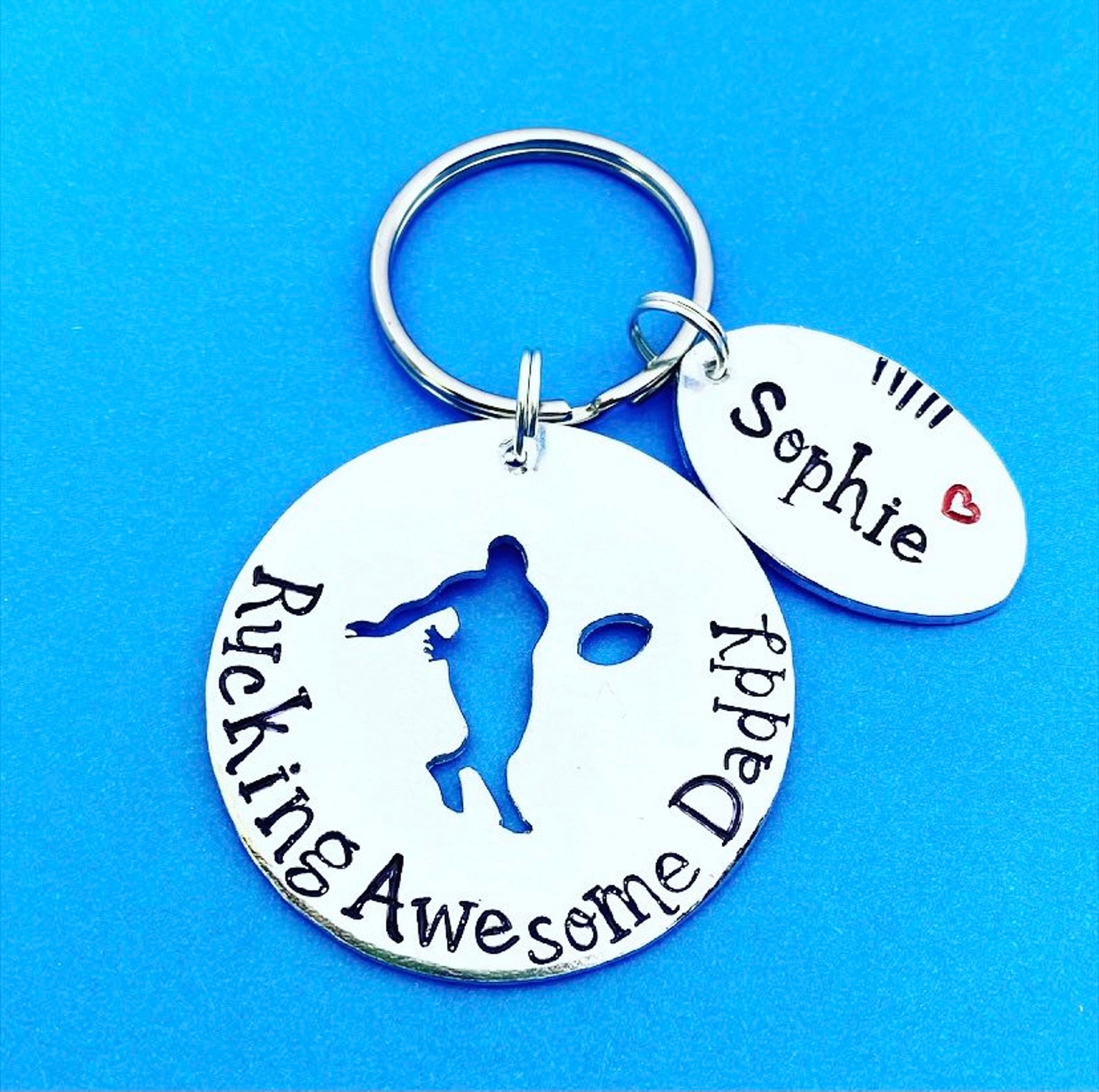 Personalised rugby keyring rugby christmas gift for dad him - Etsy 日本