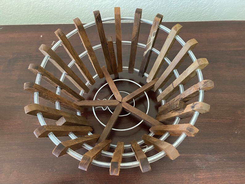 Orchid planter Orchid basket Orchid pot Round wooden pot Etsy