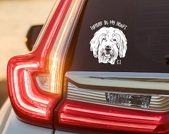 Custom Pet Portrait Car Decal, Personalized Dog Car Sticker, Cat Decal for car, Dog Mom Sticker, Pet Car Window decal,Weatherproof, Pet Loss