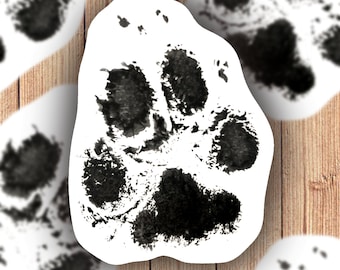 Pegatina personalizada con huella de pata, pegatina para amantes de los animales, regalo por la pérdida de una mascota, pegatina conmemorativa, regalo de adopción, pegatinas por la pérdida de un animal