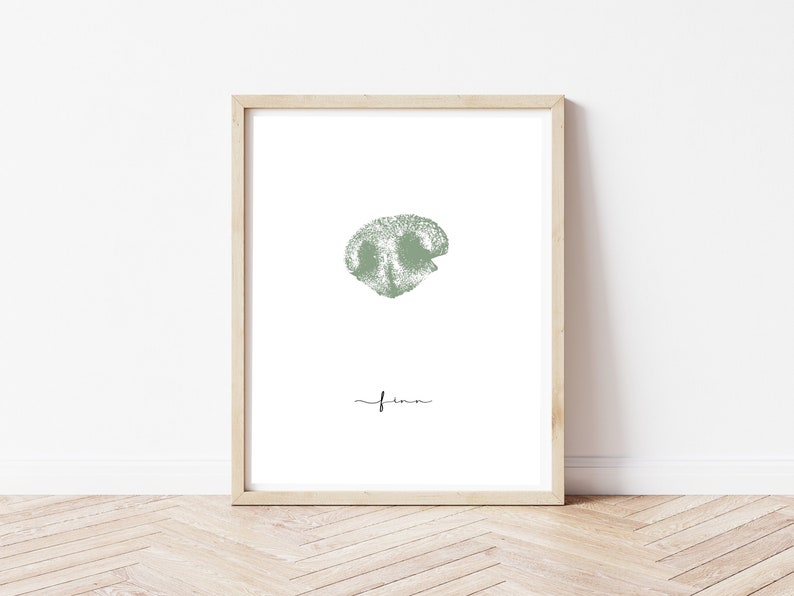 Custom nose print pet loss print, pet loss gift, pet adoption gift, memorial gift, sentimental gift, pet wall decor, dog mom, paw print image 1