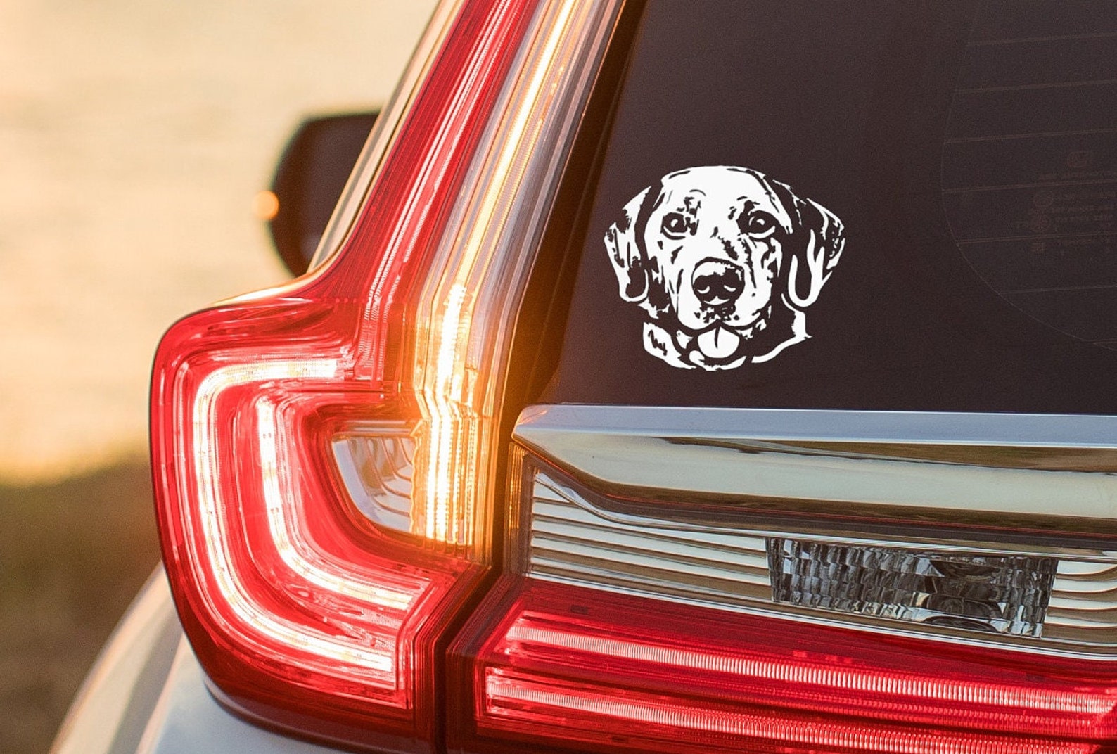 Custom Pet Portrait Car Decal Personalized Dog Car Sticker Etsy