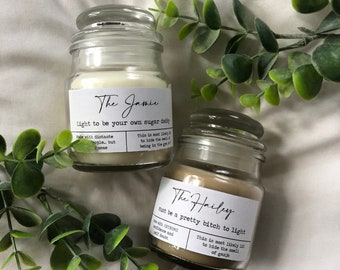 Custom Name Candles, Personality Candle, Personalized, Valentines, Friendship, Personalized, bridesmaid gift, Bridal party, Sentimental