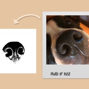 Custom nose print pet loss print, pet loss gift, pet adoption gift, memorial gift, sentimental gift, pet wall decor, dog mom, paw print image 4