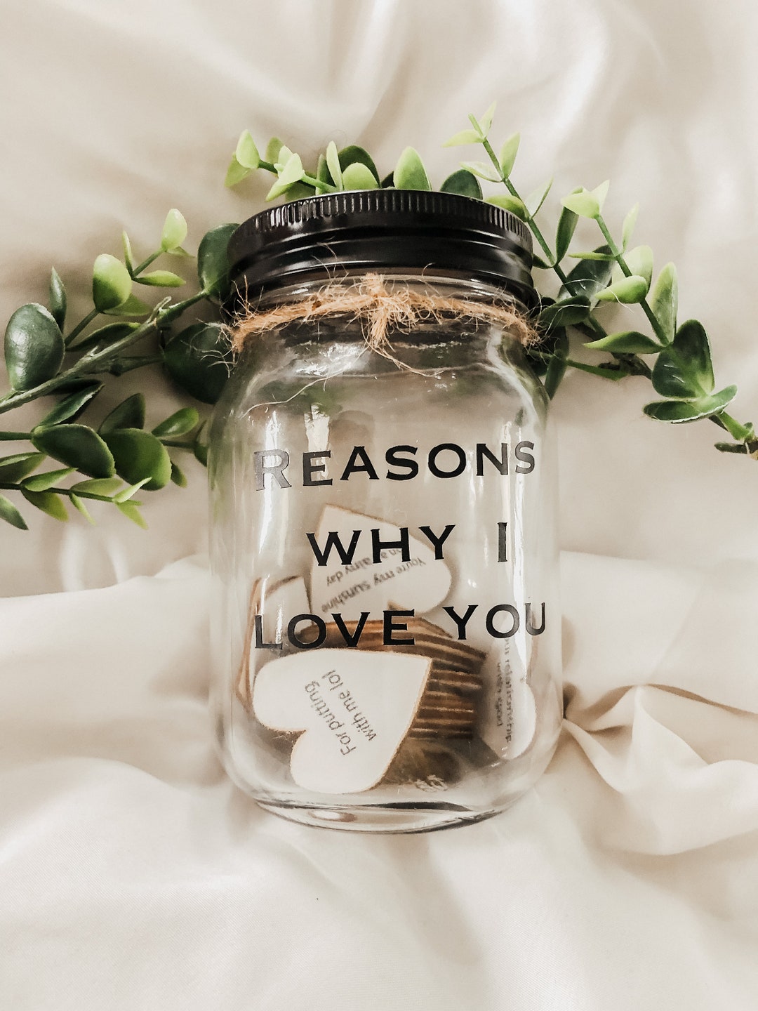 Reasons Why I Love You Personalized Jar, I Love You Because
