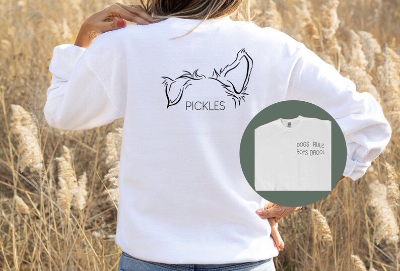 Dogs Rule Boys Drool Sweatshirt Custom Pet Ear Dog Puppy Etsy