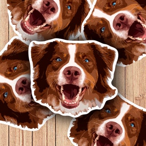 Custom Illustrated Pet Sticker, Custom Dog sticker, Custom Cat Sticker, Personalized Sticker, Dog mom, Pet Portrait Sticker, Pet Sticker