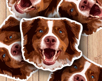 Custom Illustrated Pet Sticker, Custom Dog sticker, Custom Cat Sticker, Personalized Sticker, Dog mom, Pet Portrait Sticker, Pet Sticker
