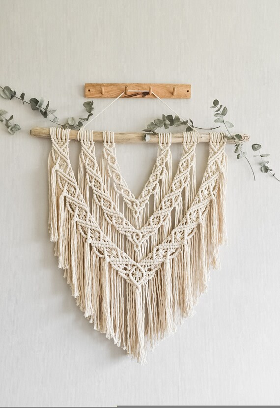 Wall hanging macrame Bedroom wall decor Headboard wall Etsy