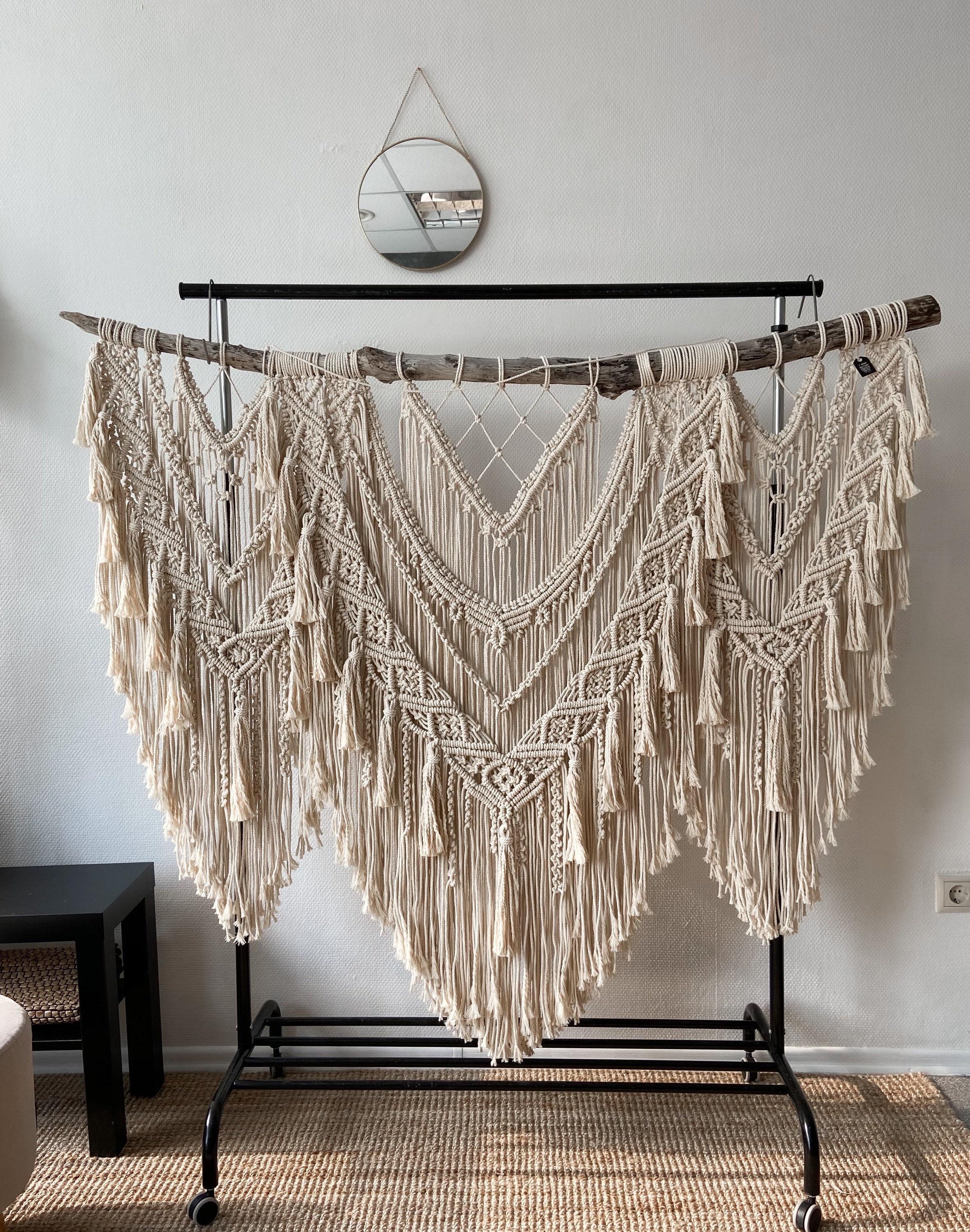 Extra large boho macrame Queen bed macrame headboard Boho Etsy