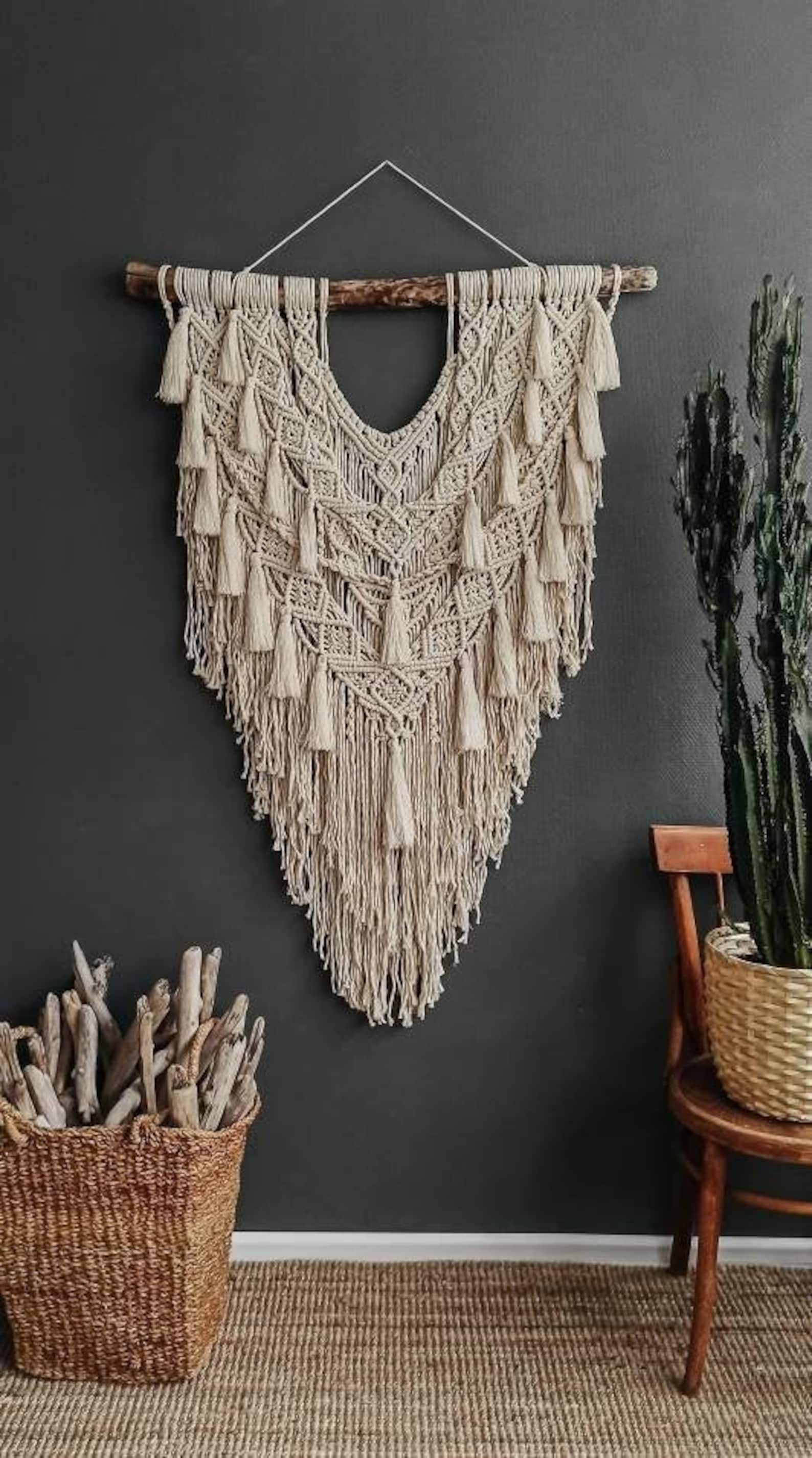 Extra large macrame wall hanging Large macrame headboard Etsy