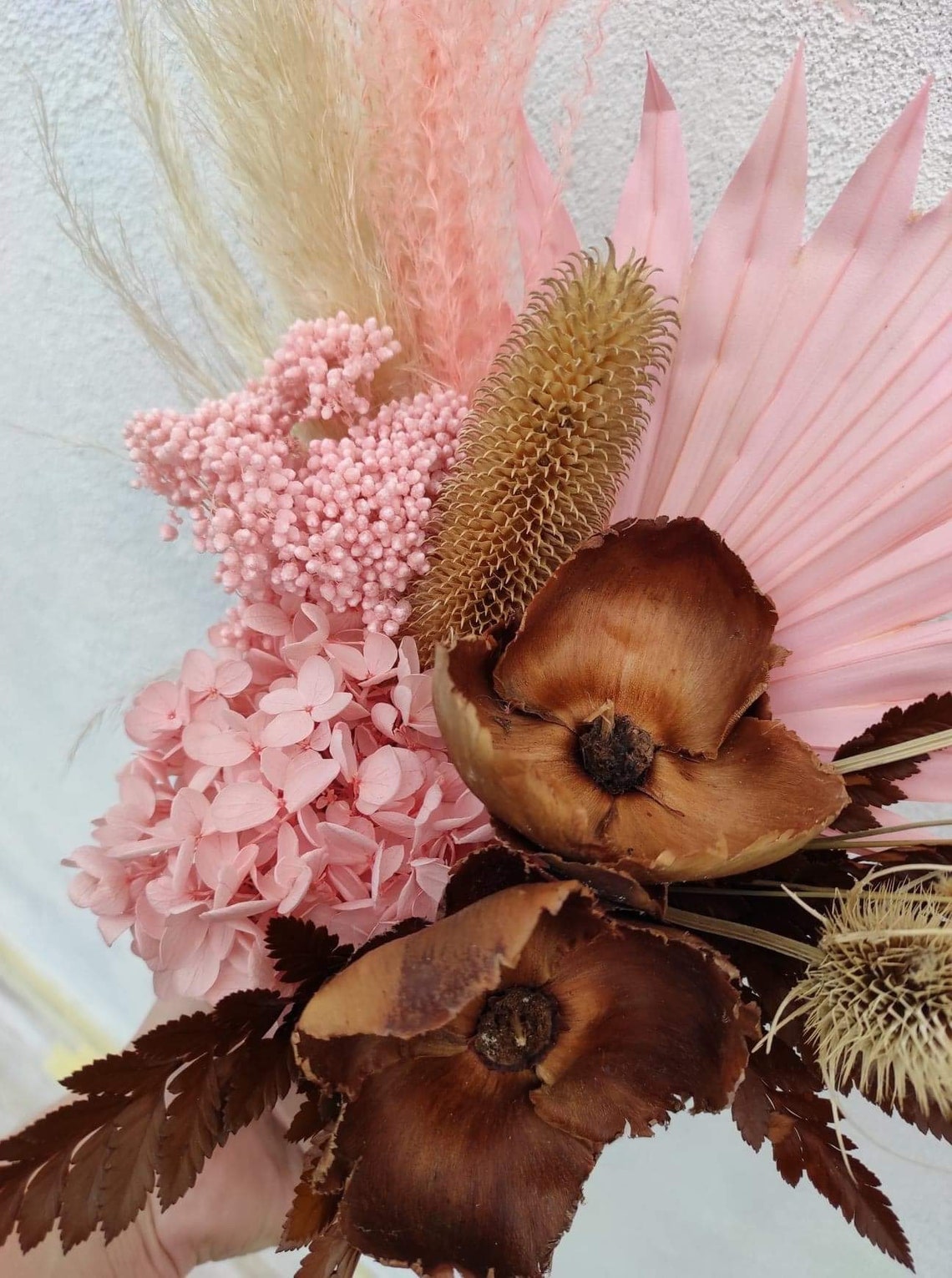 Pink and brown Preserved Flowers Etsy