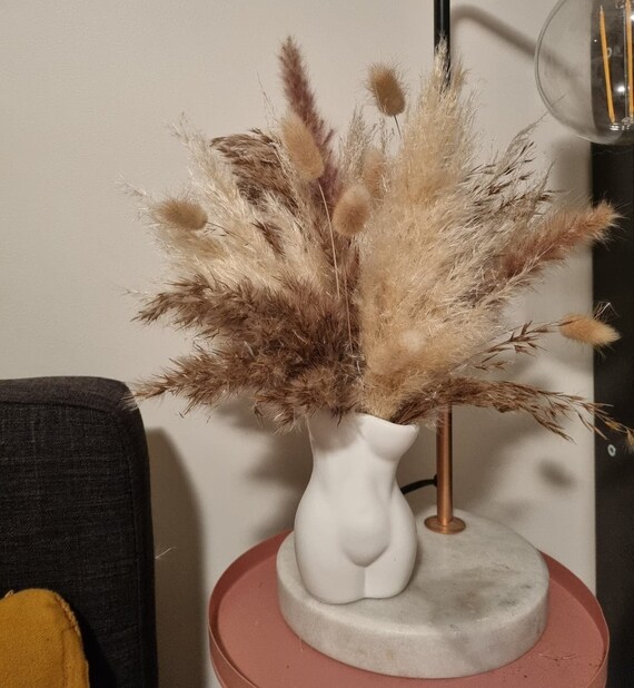 Dried Pampas Grass in Body Figure Silhouette Vase Etsy Australia