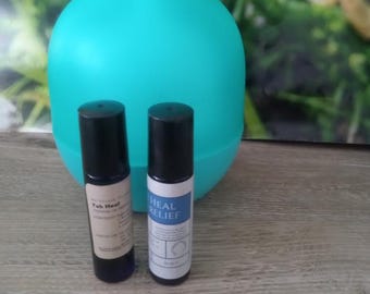 Mezcla de aceites esenciales para aliviar el dolor, frasco roll-on de uso diario.