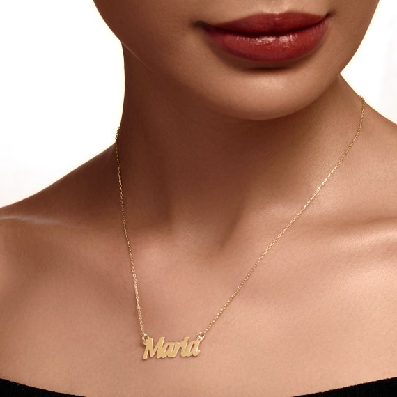 925 Sterling Silver Name Necklace Maria 