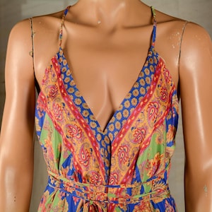 Long Boho Maxi Dress with Sexy Open Back and Deep V Neck•Festival Dress•Summer Dress