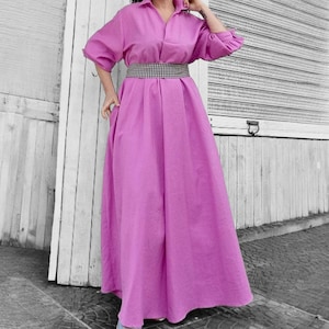 Linen Dress,Maxi Dress For Women,Cocktail Dress,Linen Maxi Dress, Linen Clothing,Kaftan Dress,Long sleeve Dress,Long Linen Dress,Party dress