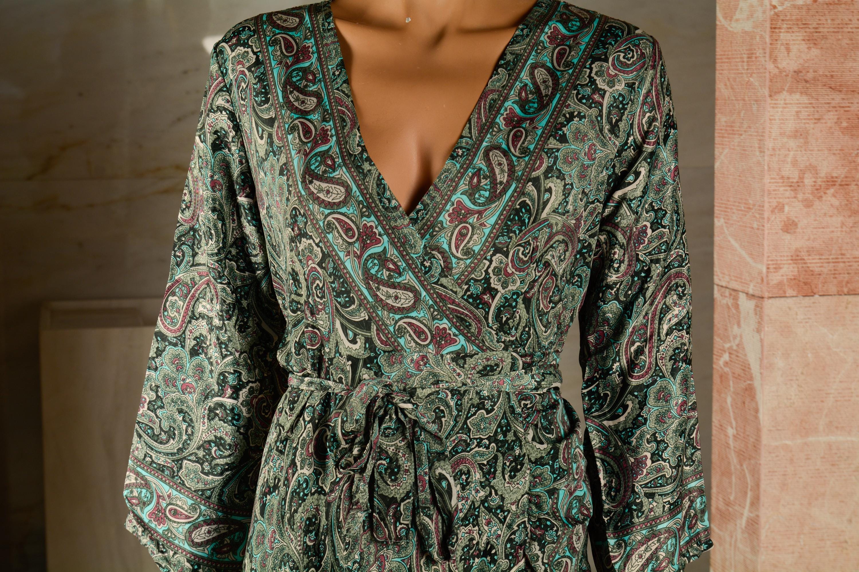 Abito lungo da donna in viscosa e lino blu wide fit PIOMBO da